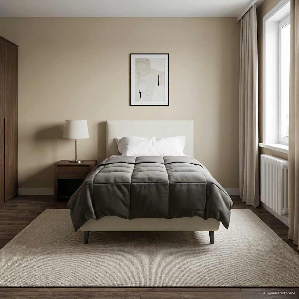 Duvet Invernale Grigio chiaro 140 x 220 cm Microfibra