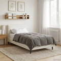 Duvet Invernale Grigio chiaro 155 x 200 cm Microfibra