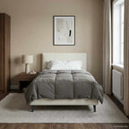 Duvet Invernale Grigio chiaro 155 x 200 cm Microfibra