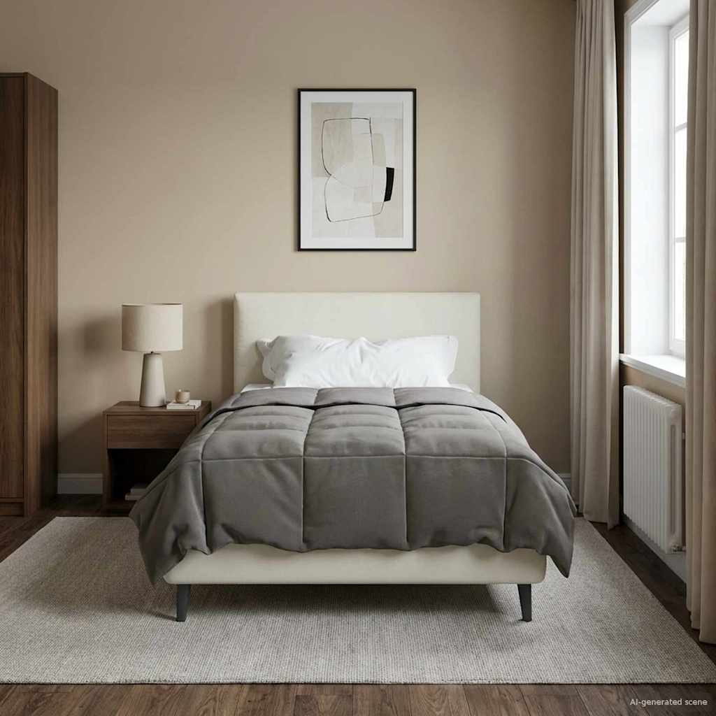 Duvet Invernale Grigio chiaro 155 x 200 cm Microfibra