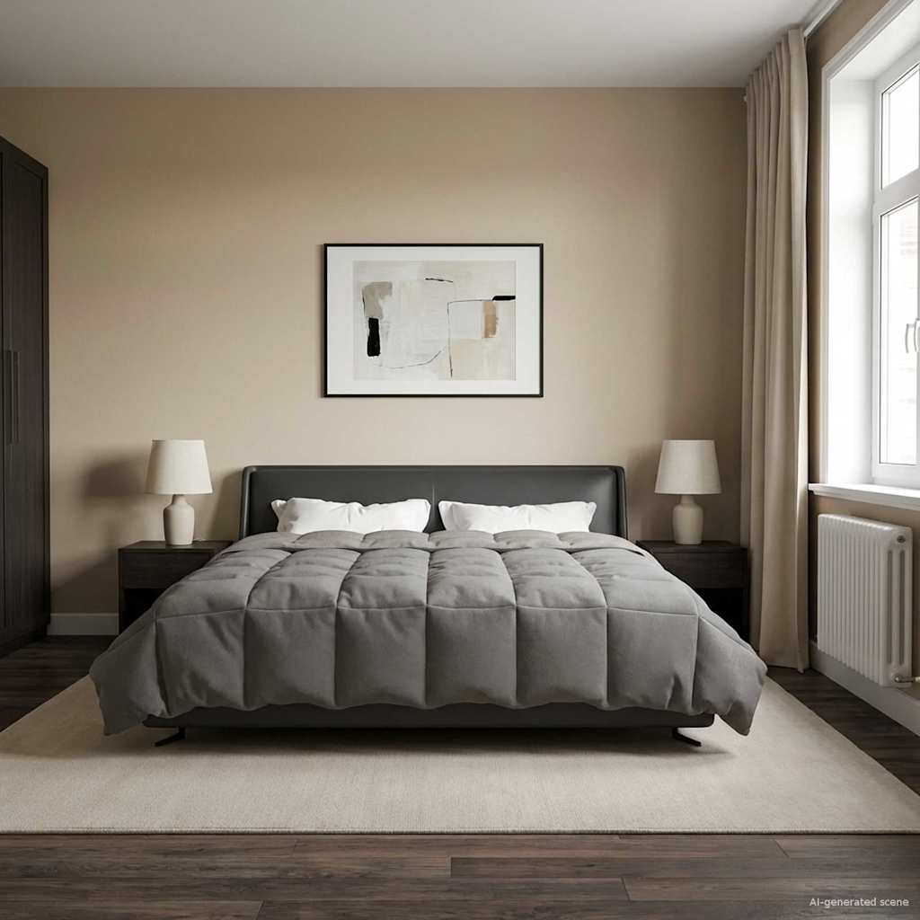 Duvet Invernale Grigio chiaro 200 x 240 cm Microfibra