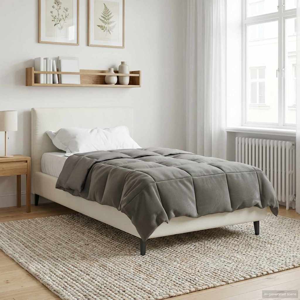 Duvet Invernale Grigio chiaro 135 x 200 cm Microfibra