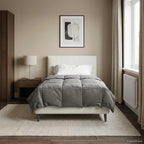 Duvet Invernale Grigio chiaro 135 x 200 cm Microfibra