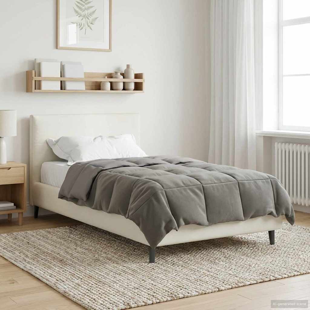 Duvet Invernale Grigio chiaro 140 x 220 cm Microfibra