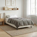 Duvet Invernale Grigio chiaro 155 x 220 cm Microfibra