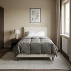 Duvet Invernale Grigio chiaro 155 x 220 cm Microfibra