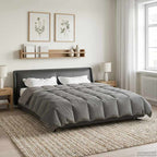 Duvet Invernale Grigio chiaro 200 x 220 cm Microfibra