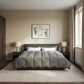Duvet Invernale Grigio chiaro 200 x 220 cm Microfibra