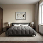 Duvet Invernale Grigio chiaro 220 x 240 cm Microfibra