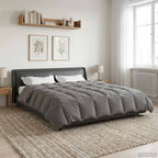 Duvet Invernale Grigio chiaro 220 x 260 cm Microfibra