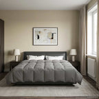 Duvet Invernale Grigio chiaro 220 x 260 cm Microfibra