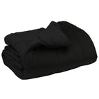 Duvet Invernale Trapuntato Nero 140 x 220 cm Microfibra