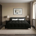 Duvet Invernale Trapuntato Nero 200 x 240 cm Microfibra