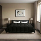 Duvet Invernale Trapuntato Nero 200 x 240 cm Microfibra