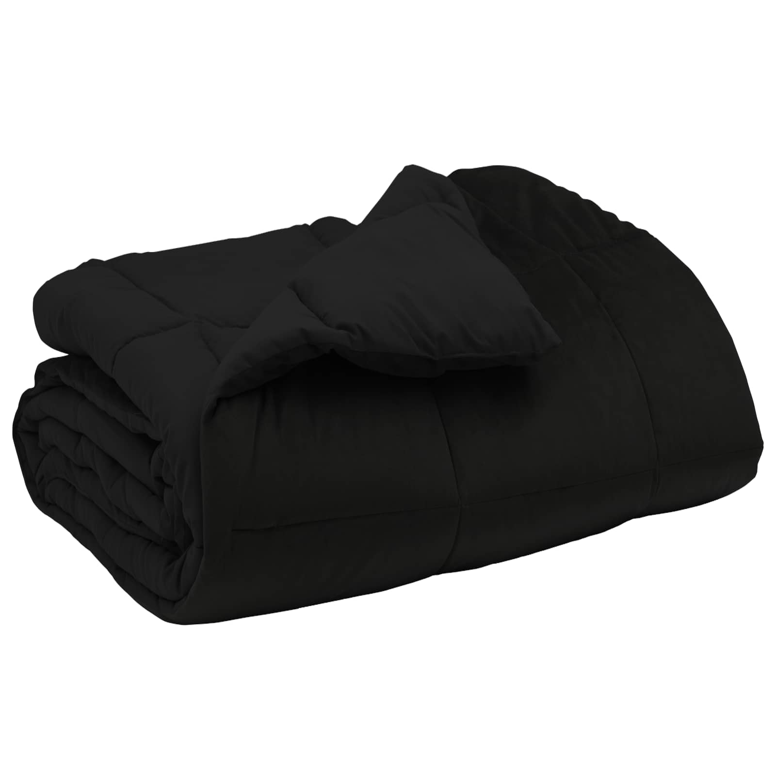 Duvet Invernale Trapuntato Nero 200 x 240 cm Microfibra