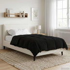 Duvet Invernale Trapuntato Nero 140 x 220 cm Microfibra