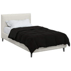 Duvet Invernale Trapuntato Nero 155 x 220 cm Microfibra