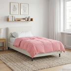 Duvet Invernale Trapuntato Rosa 135 x 200 cm Microfibra