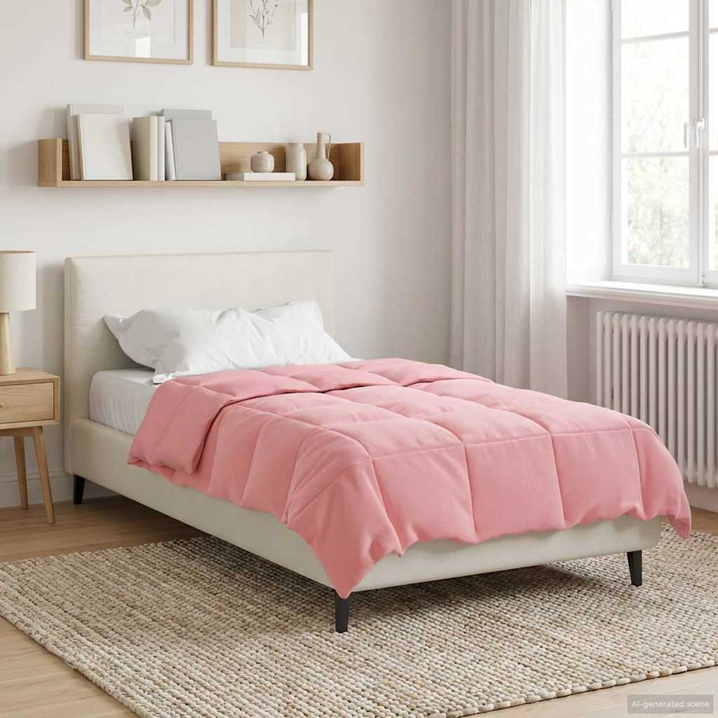 Duvet Invernale Trapuntato Rosa 140 x 200 cm Microfibra