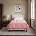 Duvet Invernale Trapuntato Rosa 140 x 200 cm Microfibra