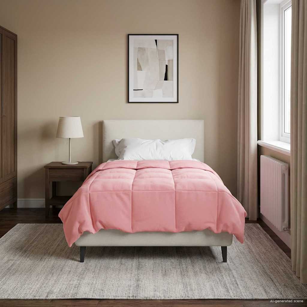 Duvet Invernale Trapuntato Rosa 155 x 200 cm Microfibra