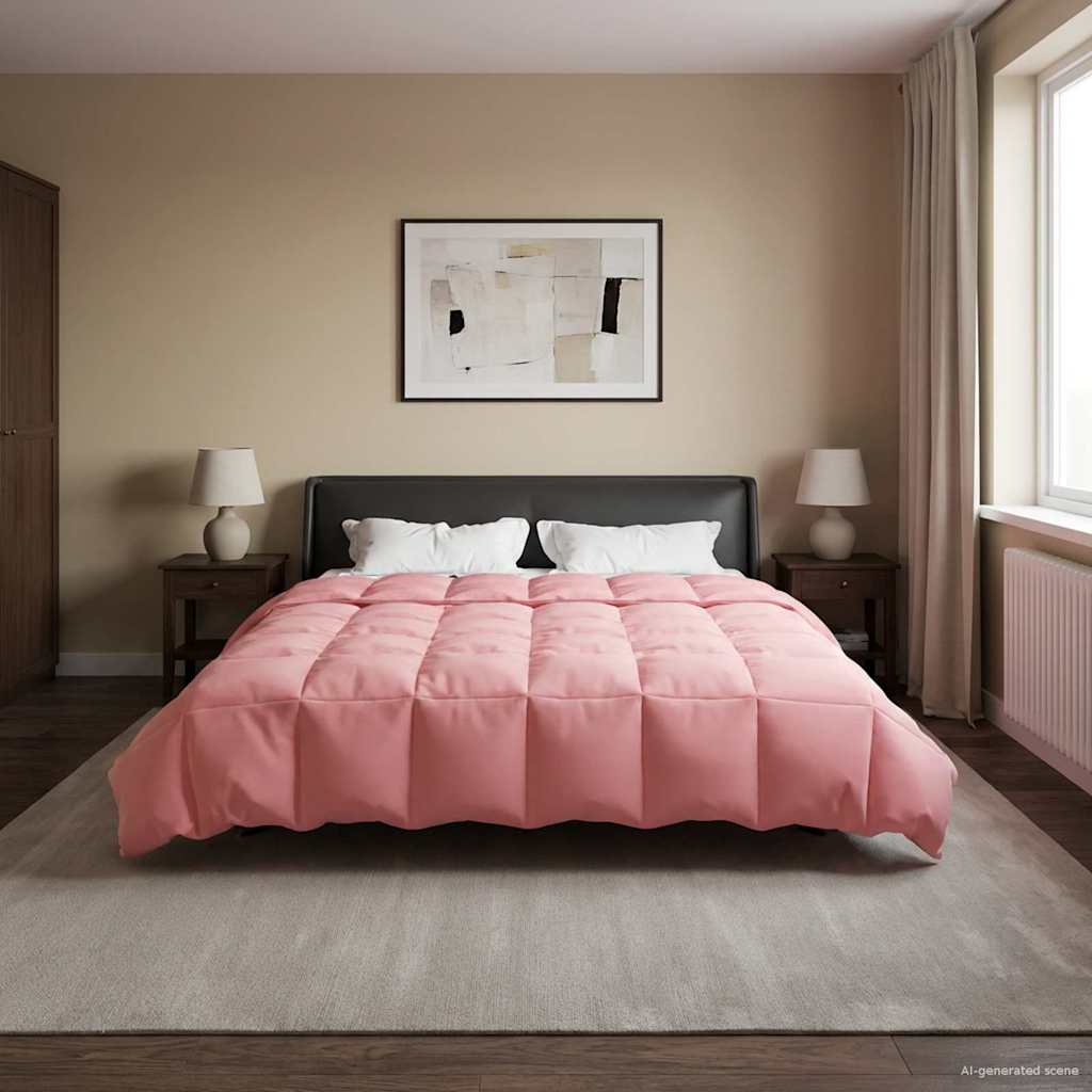 Duvet Invernale Trapuntato Rosa 200 x 240 cm Microfibra