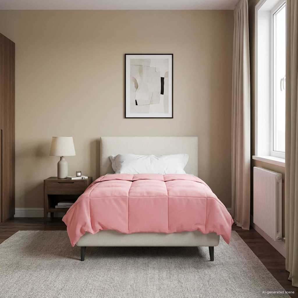 Duvet Invernale Trapuntato Rosa 135 x 220 cm Microfibra