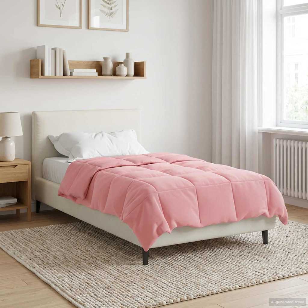 Duvet Invernale Trapuntato Rosa 140 x 220 cm Microfibra