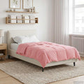 Duvet Invernale Trapuntato Rosa 155 x 220 cm Microfibra