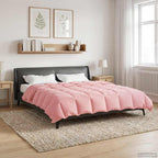 Duvet Invernale Trapuntato Rosa 200 x 220 cm Microfibra