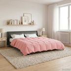 Duvet Invernale Trapuntato Rosa 220 x 240 cm Microfibra