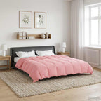 Duvet Invernale Trapuntato Rosa 240 x 260 cm Microfibra