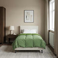 Duvet Invernale Trapuntato Verde 140 x 200 cm Microfibra