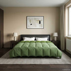 Duvet Invernale Trapuntato Verde 200 x 200 cm Microfibra