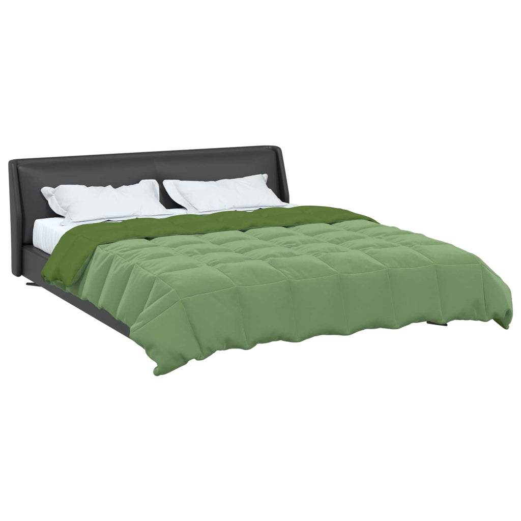 Duvet Invernale Trapuntato Verde 200 x 200 cm Microfibra