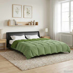 Duvet Invernale Trapuntato Verde 200 x 240 cm Microfibra