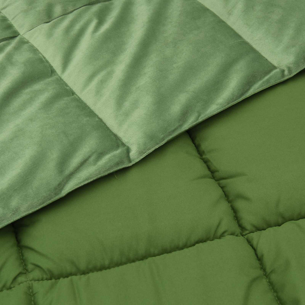 Duvet Invernale Trapuntato Verde 200 x 220 cm Microfibra