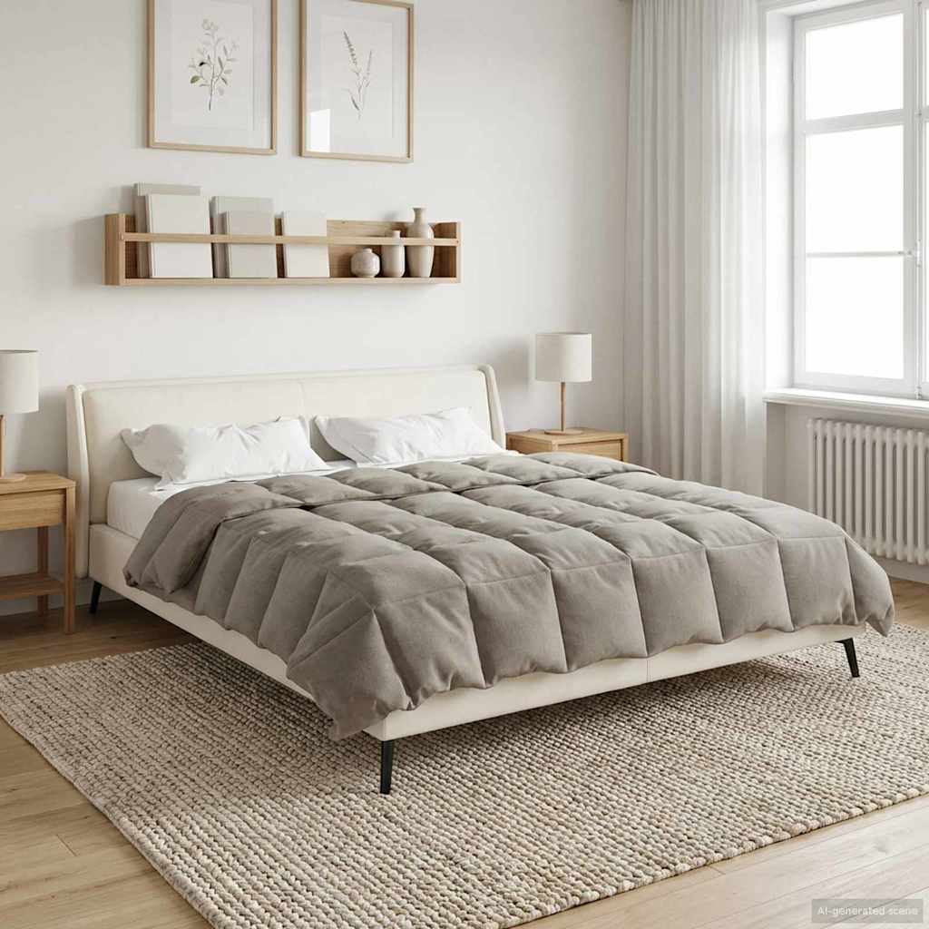 Duvet Invernale Trapuntato Verde 200 x 220 cm Microfibra