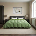 Duvet Invernale Trapuntato Verde 200 x 220 cm Microfibra