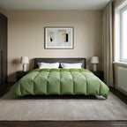 Duvet Invernale Trapuntato Verde 220 x 260 cm Microfibra