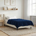 Duvet Invernale Trapuntato Blu Scuro 135 x 200 cm Microfibra