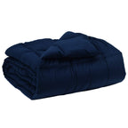 Duvet Invernale Trapuntato Blu Scuro 200 x 200 cm Microfibra