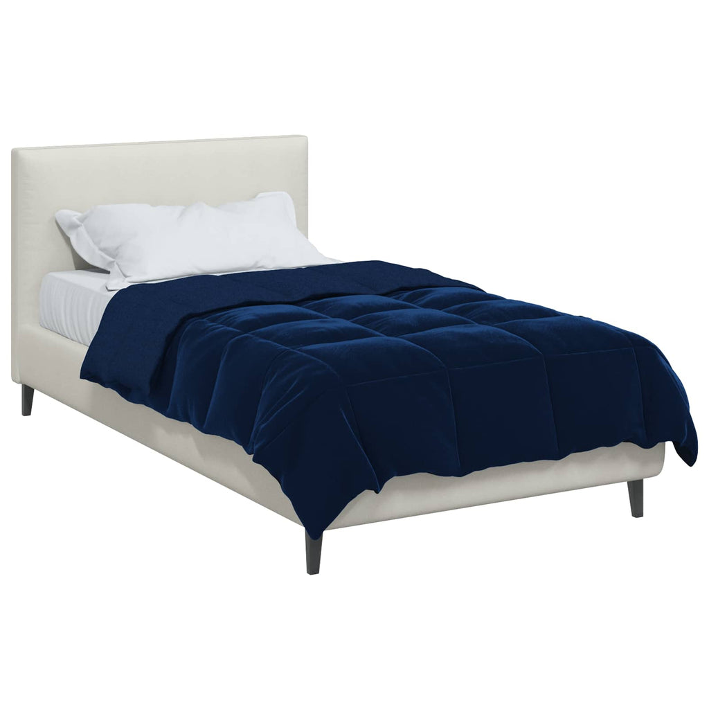 Duvet Invernale Trapuntato Blu Scuro 135 x 220 cm Microfibra