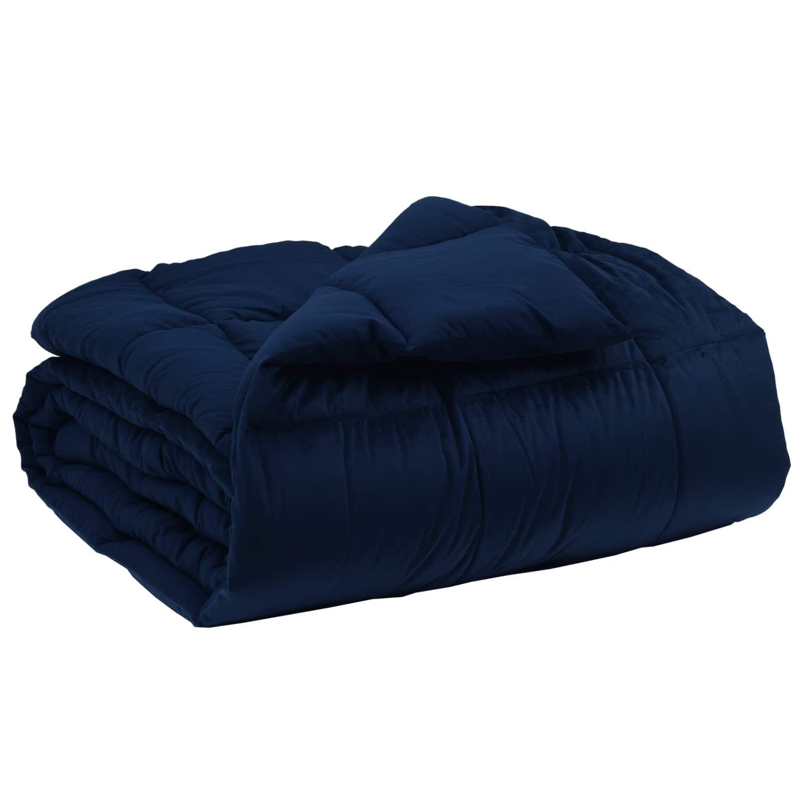 Duvet Invernale Trapuntato Blu Scuro 240 x 260 cm Microfibra
