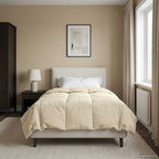 Duvet Invernale Trapuntato Crema 140 x 200 cm Microfibra