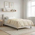 Duvet Invernale Trapuntato Crema 155 x 200 cm Microfibra