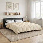 Duvet Invernale Trapuntato Crema 200 x 200 cm Microfibra