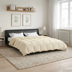 Duvet Invernale Trapuntato Crema 200 x 240 cm Microfibra