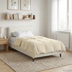Duvet Invernale Trapuntato Crema 135 x 220 cm Microfibra