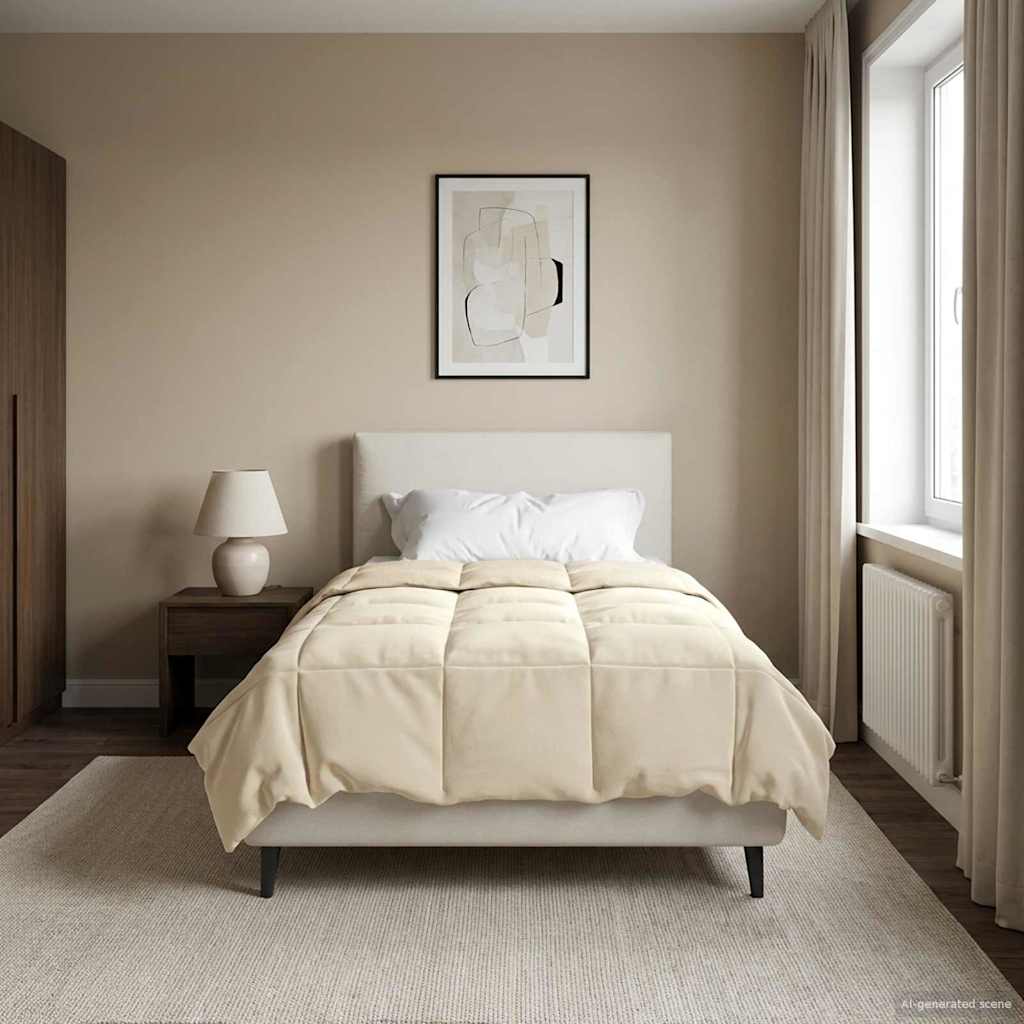 Duvet Invernale Trapuntato Crema 135 x 220 cm Microfibra